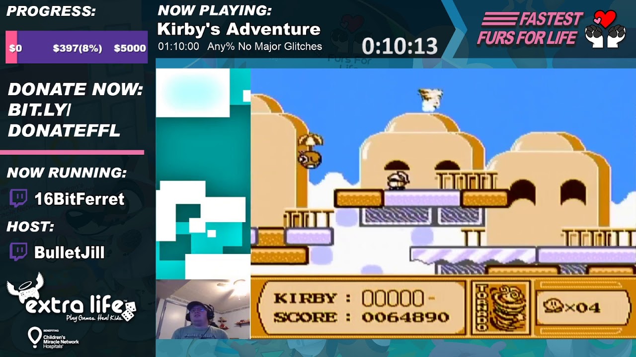 Fastest Furs For Life 2019! - Kirby's Adventure by 16BitFerret