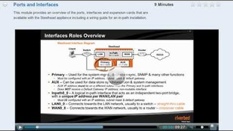 Riverbed University OnDemand Training Demo
