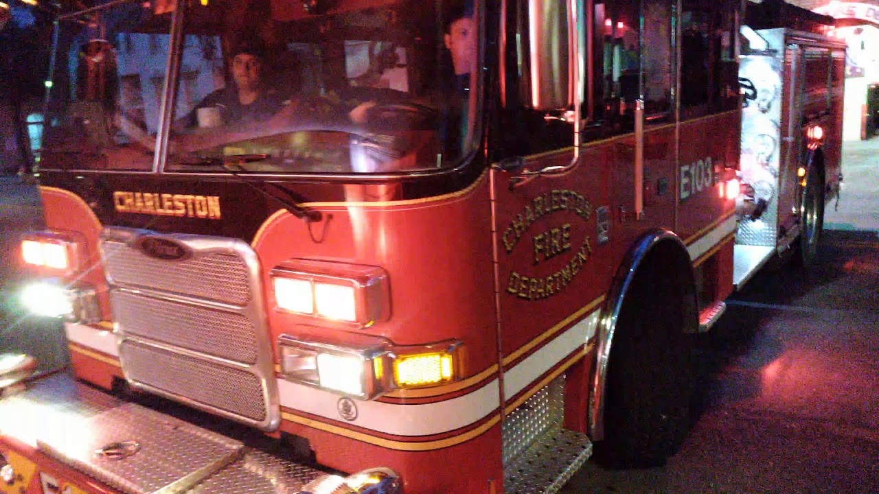 Charleston (SC) Fire Department Engine 103 Returning to Quarters