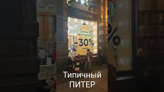 Типичный Питер , уличные музыканты и поющая собачка.