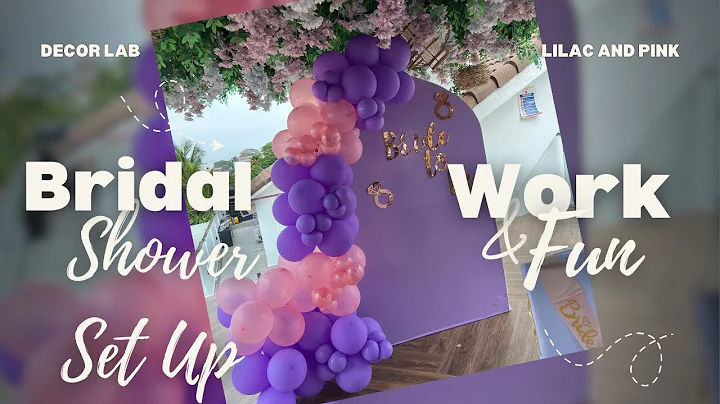 Simple Balloon Backdrop Decorations Ideas for Bridal Shower 💜🩷 