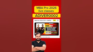 Code:- ADIVER0002 || MBA PRO 2026 BATCH|| #shorts #shortsfeed #physicswallah #promocode #catexam