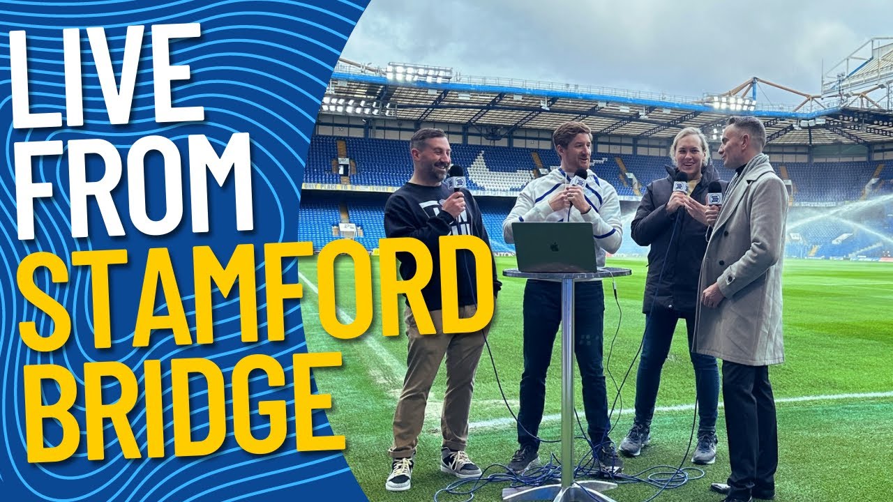 A live TV broadcast outside of Stamford Bridge, Home of Chelsea