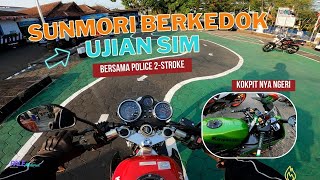 BEGINI JADINYA UJIAN SIM PAKAI NINJA 2TAK | SUNMORI X POLICE 2STROKE - PART1 | PMR screenshot 5