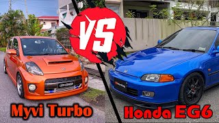 Honda Civic Eg6 Vtec b20b vs Myvi turbo (Episode.16)