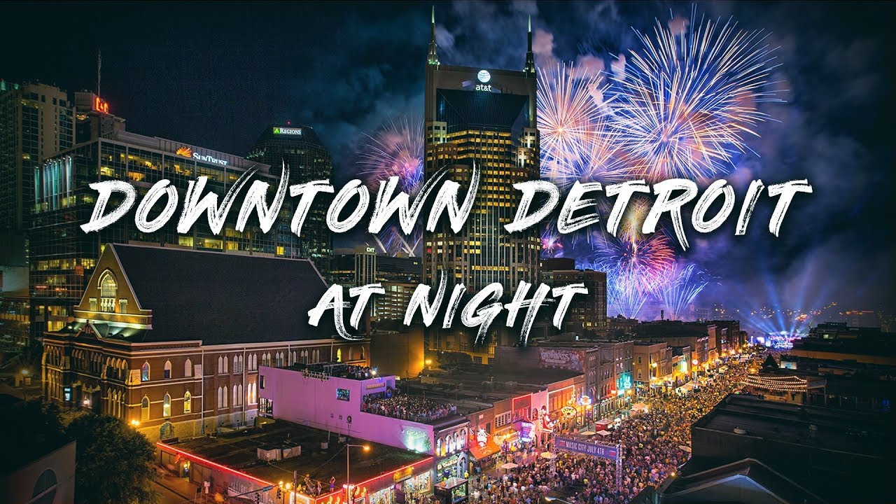 Downtown Detroit At Night 2019/ Shot on iPhone 8plus. (Dji Osmo 2
