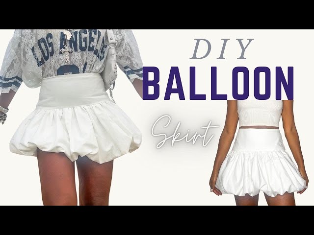 【BAON】Minata String Balloon Banding Skirt DIY Balloon Skirt + pattern - YouTube