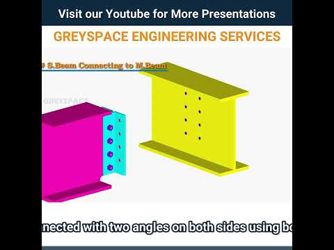 Steel Beam To Beam Connection 3d Animation Steelconnection Shorts 