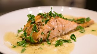 Стейк из сёмги на масле с анчоусами Стейк из сёмги на масле с анчоусами