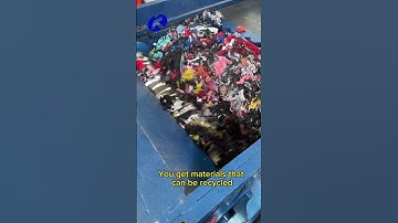 #shredder #machine Used clothes are recycled by shredding machines