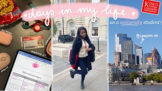 Productive and social life at Kings College London university pharmacy school vlog student 2022 ❤