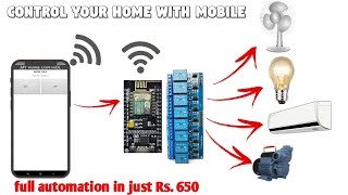 How to make a Home Automation using nodemcu and 8 channel relay module full explain