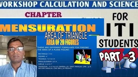 Workshop Calculation & Science : Mensuration (part-3) "Anantwar Sir"  [ Area of Triangles]