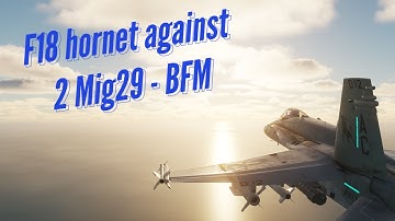 Epic Dogfight between F18 and 2 Mig 29 - DCS - BFM