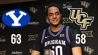 BYU 63, UCF 58 - Aly Khalifa Press Conference 🏀