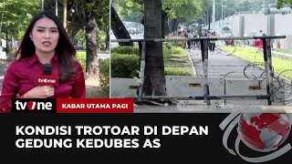Download lagu Penampakan Trotoar di Depan Kedubes AS yang Ditutup | Kabar Utama Pagi tvOne