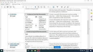DBQ Rubric Explained