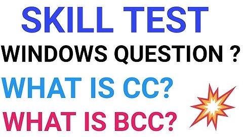 Windows, internet  and gmail skill test question