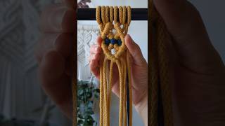 3-Colour Macrame Diamond Pattern Must Try This Autumn-Easy Macrame Tutorial #Shorts #Macrame #craft