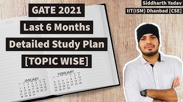 GATE 2021 | LAST 6 DETAILED MONTHS STUDY PLAN | TOPIC WISE