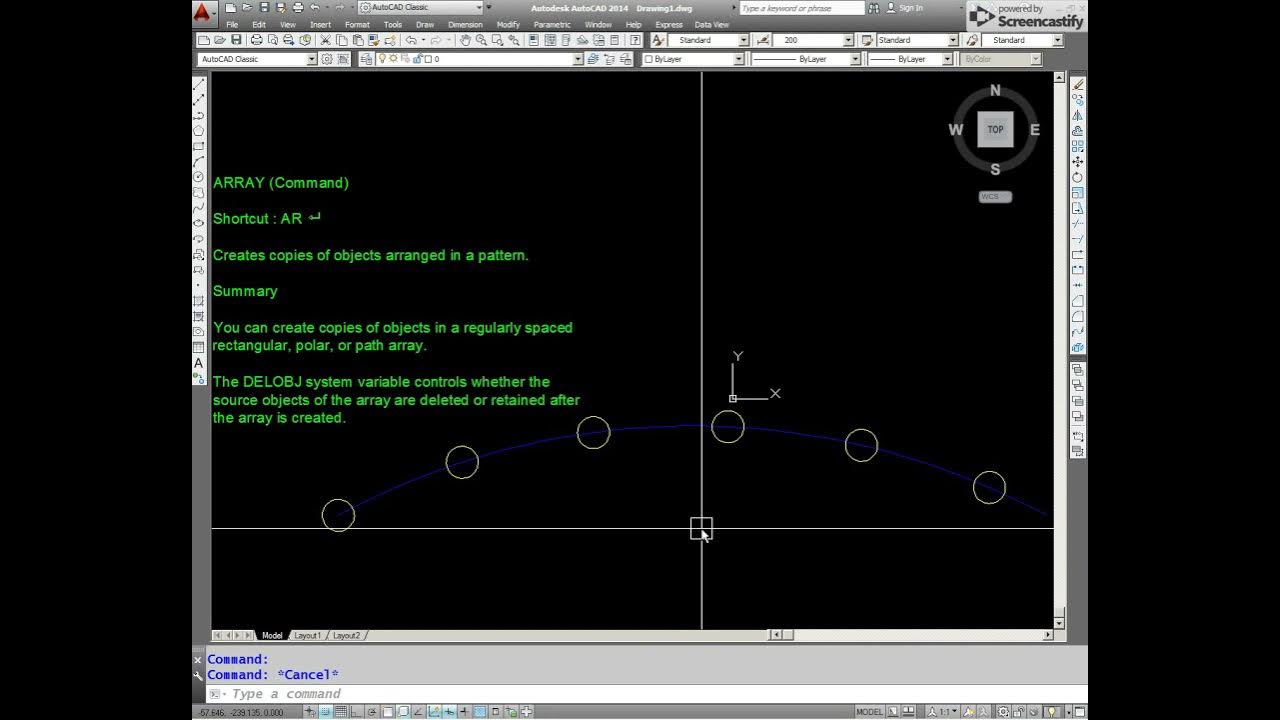 How Use Auto Cad ARRAY (Command) - YouTube