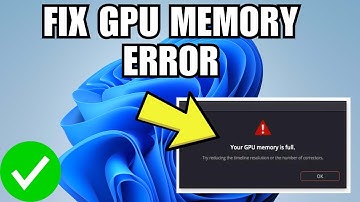 How To Fix GPU Memory Full Error (Optimize VRAM Usage)