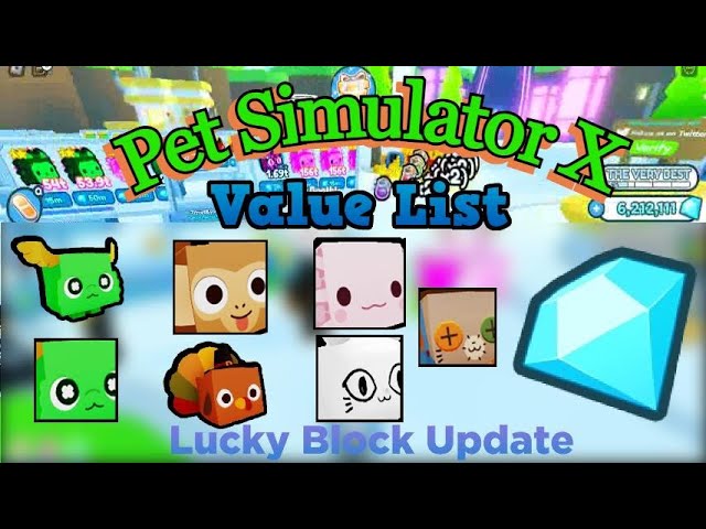 Pet Simulator X Value List