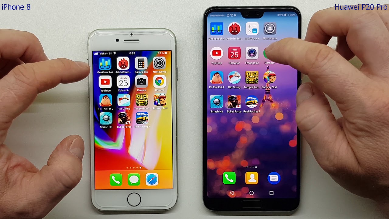 Iphone 8 plus vs huawei p20 lite