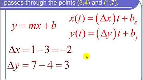 Finding Parametric Equations for a Line