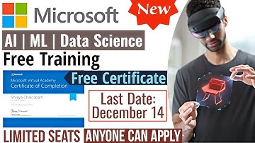 Microsoft  Free Certification | Microsoft AI Classroom Series | Machine Learning & Data Science