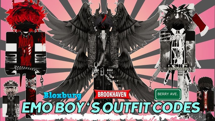 Boys emo outfit codes for bloxburg , berry avenue and hsl roblox