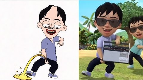 Goyang Upin & Ipin  drawing meme | Upin ipin funny drawing cartoon video 