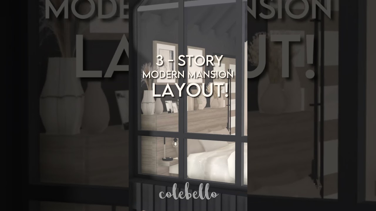 bloxburg 3-story (6 bd. 5 bath) modern mansion layout!! #bloxburghouse #bloxburg #bloxburglayout