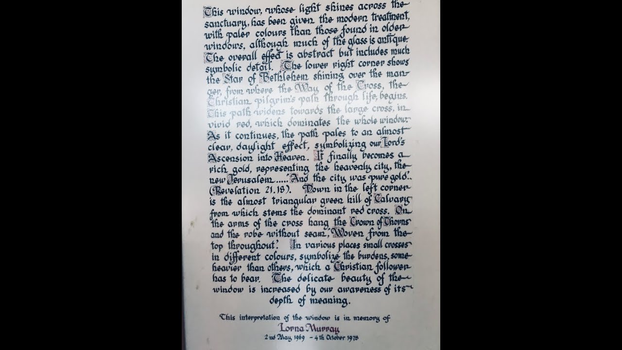 The north window of St Gall's  :  What's the story?