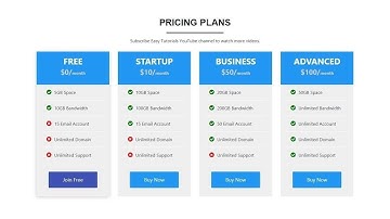 How To Make Website Pricing Plan Section In HTML CSS And Bootstrap  2019