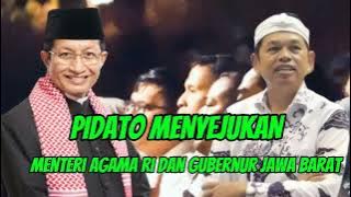 DUA TOKOH BESAR SALING MEMBERI SAMBUTAN YANG MENDALAM || Menteri Agama RI dan Gubernur Jabar #kdm