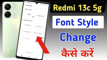 Redmi 13c 5g font style change | Redmi 13c 5g me font kaise change kare | Redmi font setting