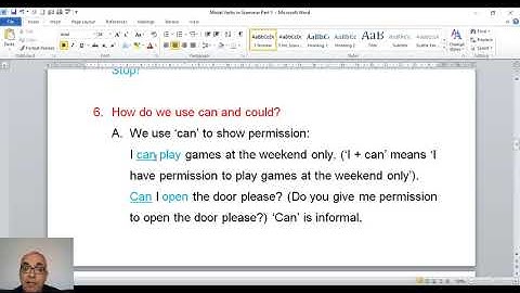 Modal Verbs in Grammar Part 1