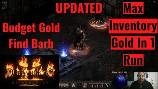 Diablo 2 Resurrected. D2R Online Updated 2300% Gold Find Barb With Max Resistances