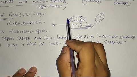 4 Vector Space & World line,space time like vector and macro Causelity Part-1 for B.Sc 2nd year