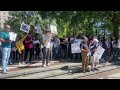 Protesters gather in Birmingham, Alabama to speak out over the death of Mahsa Amini in Iran