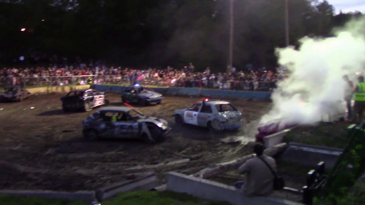 Schomberg, Ontario Demolition Derby 2019 mini heat 3 YouTube