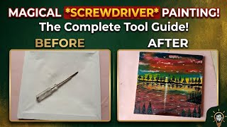 Painted This Entire Landscape Using Only A SCREWDRIVER! 😱 | Skills make kings 1