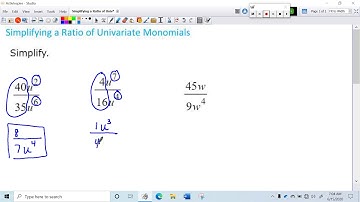 Simplifying a Ratio of Univariate Monomials