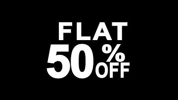 Flat 50% Precent Off Glitch Effect Text Digital TV Distortion 4K Loop Animation