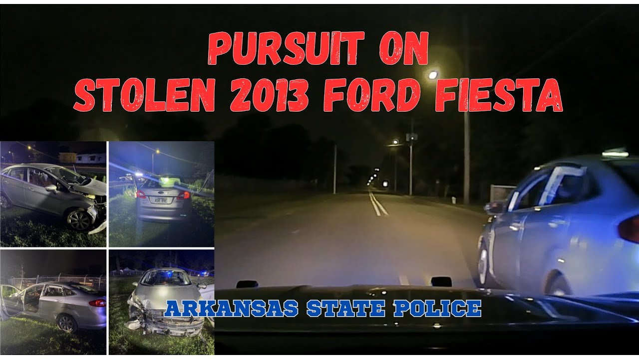 Police Chase on STOLEN 2013 FORD FIESTA - Arkansas State Police PIT ...