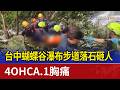 台中蝴蝶谷瀑布步道落石砸人 4OHCA.1胸痛