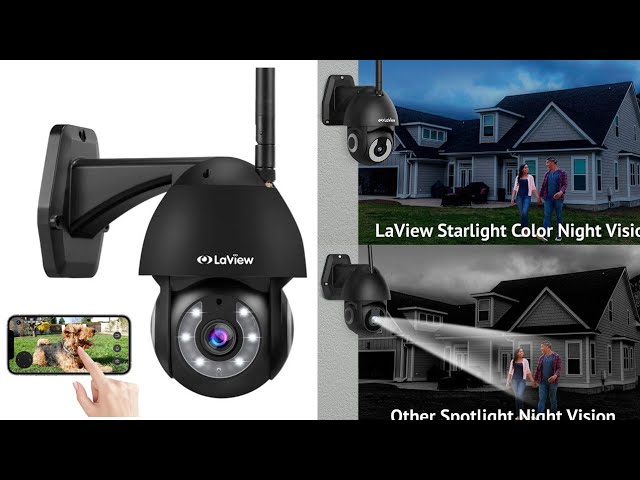 2K Security Camera Outdoor Wired Starlight Color Night Vision, LaView  Cameras for Home Security 