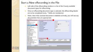eRecording with SnapClose and CSC
