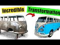 Finding and Restoring a VW Bus in Brazil in 11 Minutes!! (Paint and Assembly)